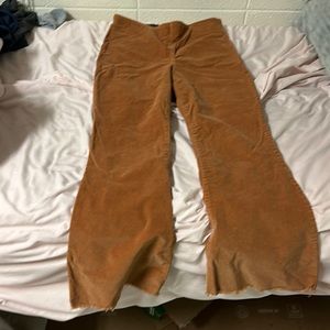 orange corduroy bell bottom pants from target